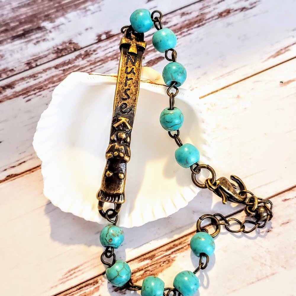 Boho Nurse Turquoise Bracelet - Picture 4 of 4